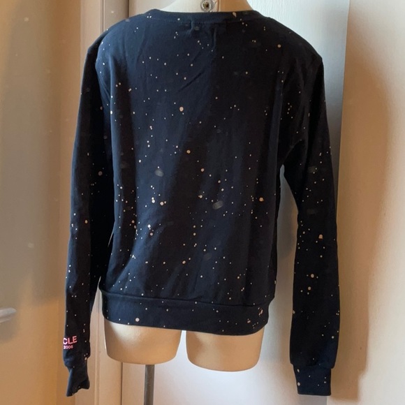 Navy Paint Splattered Sweatshirt - Picture 5 of 5